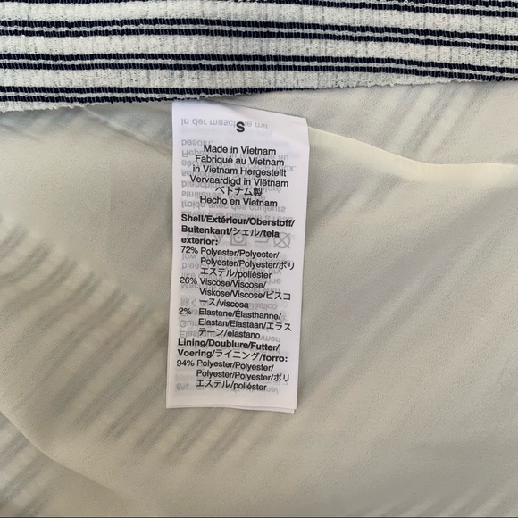 MADEWELL Texture & Thread Stripe Smocked Dress In Deep Navy Crinkle Gingham - Picture 10 of 10